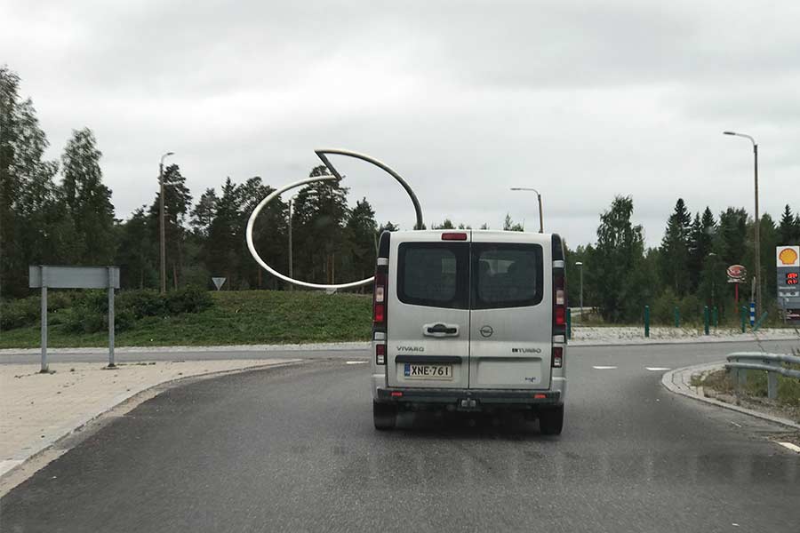 rvs beeld "golf", Katwijk aan Zee.