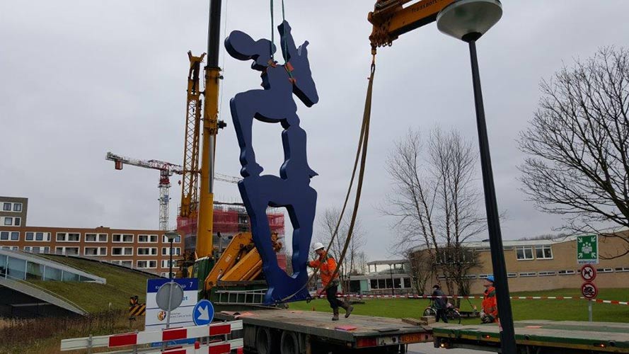 Verplaatsing beeldengroep van de Spaklerweg naar Amstel Business Park, Amsterdam.