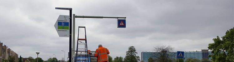 drie Info-Borden van OPAM - Beeldenpark Drechtoevers.